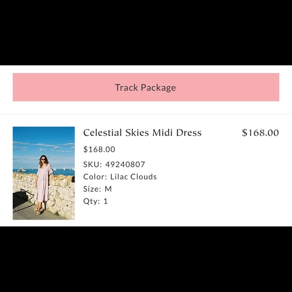 Free People Celestial Skies Midi Dress. Bonus shift. Lilac, Sz. M. - Picture 9 of 9